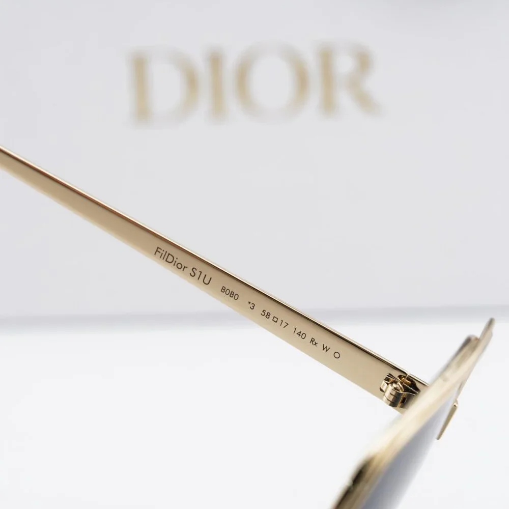 Dior FILDIOR S1U B0B0 Square Sunglasses - Gold\ Blue - Picture 7 of 10